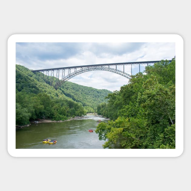 New River Gorge Bridge, Fayettville, West Virginia Sticker by searchlight